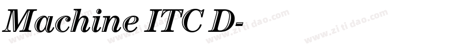 Machine ITC D字体转换